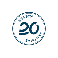 EmsRadweg 20 Jahre Signet farbig positiv.png&nbsp;&copy;&nbsp;Interessengemeinschaft Emsradweg