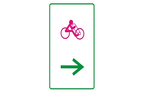 Hinweisschild Handbiker&nbsp;&copy;&nbsp;Emsland Tourismus