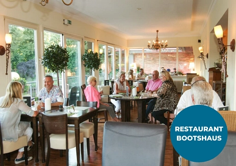 Restaurant Bootshaus in Meppen von innen.