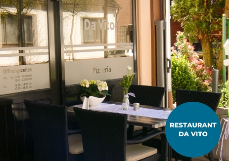 Tisch im Restaurant Da Vito in Meppen.