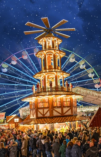 Pyramide Riesenrad Weihnachtsmarkt Meppen&nbsp;&copy;&nbsp;Stadtmarketingverein WIM e.V.