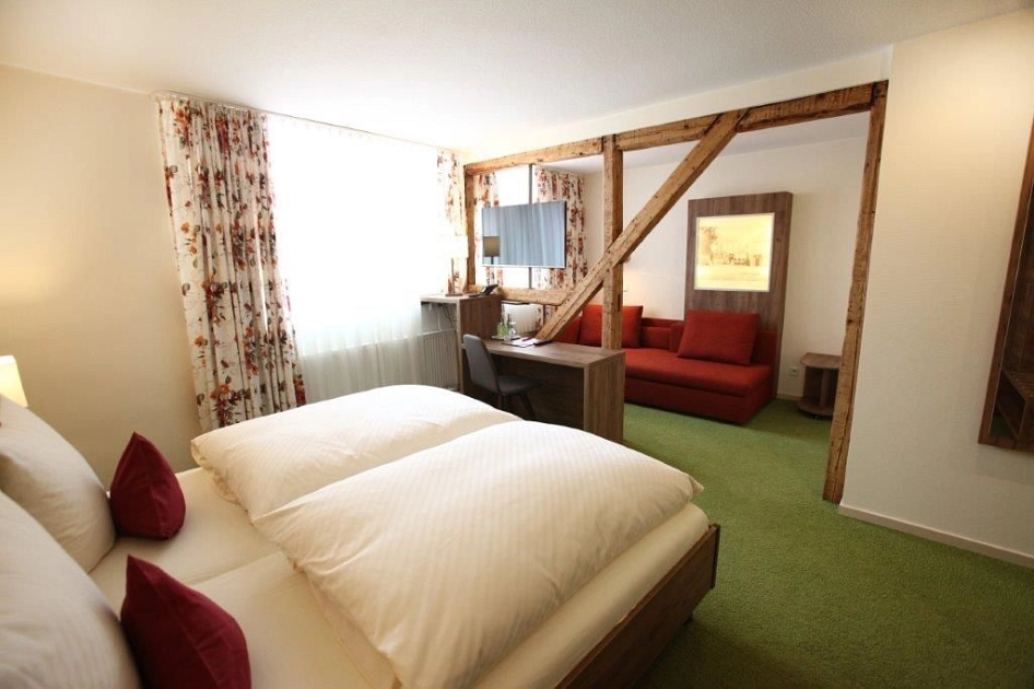 Doppelzimmer im Hotel Schmidt am Markt.